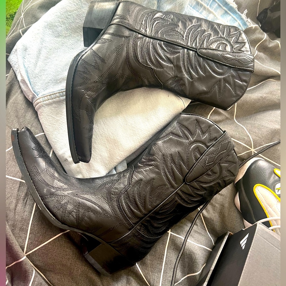 Vintage Leather Cowboy boots
